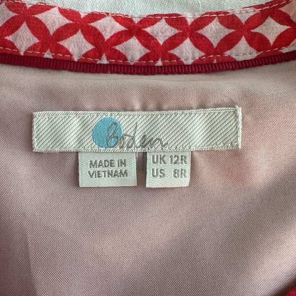 Boden Eva Milkshake Blossom Pink/Red Midi Tea Dress Sz 8 - Picture 4 of 11